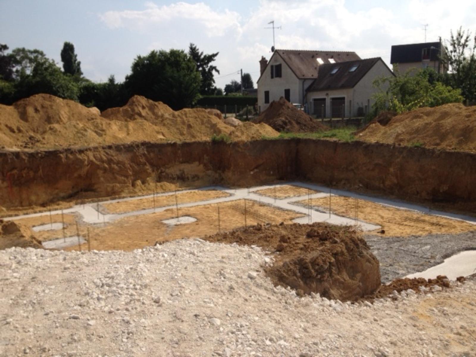Chantier de construction Chênes Habitat — fondations